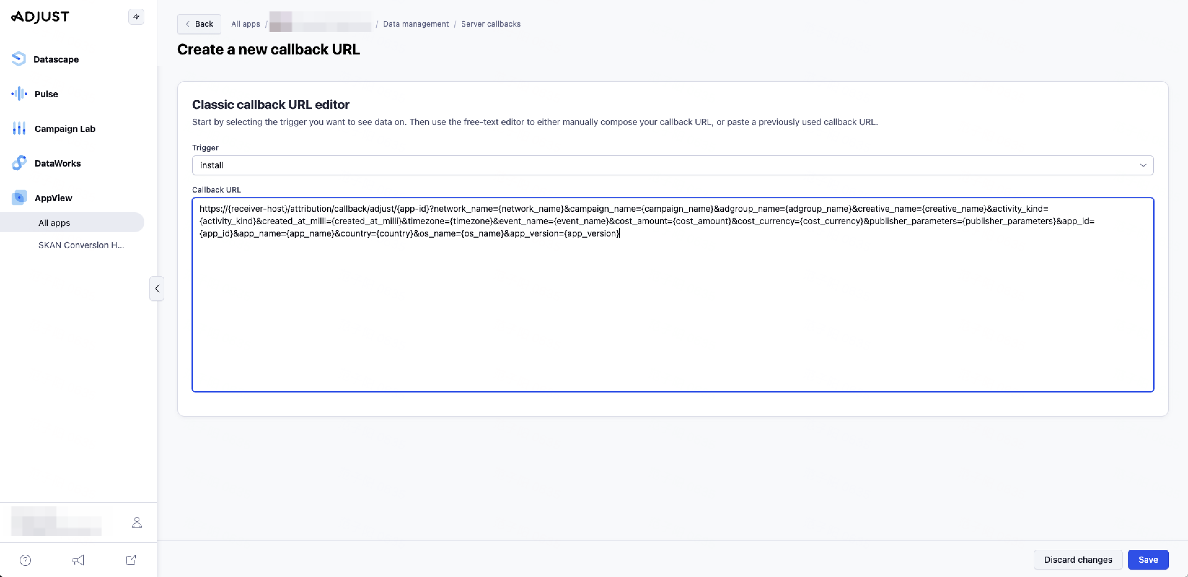 Adjust Real-time callbacks | ThinkingData